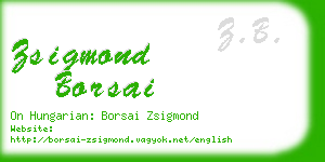 zsigmond borsai business card
